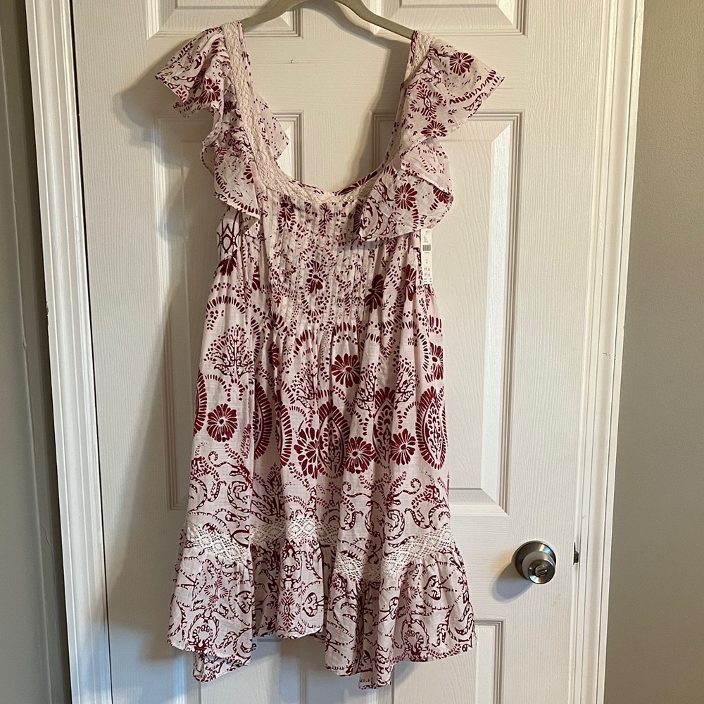 Anthropologie Dress in Red and White